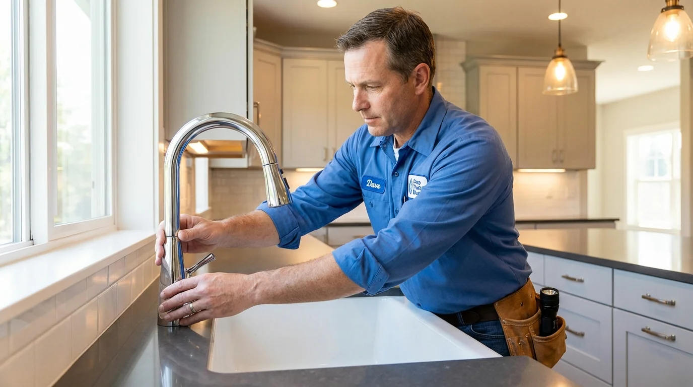 Kitchen faucet installation by Johns Plumbing LLC in Trumann